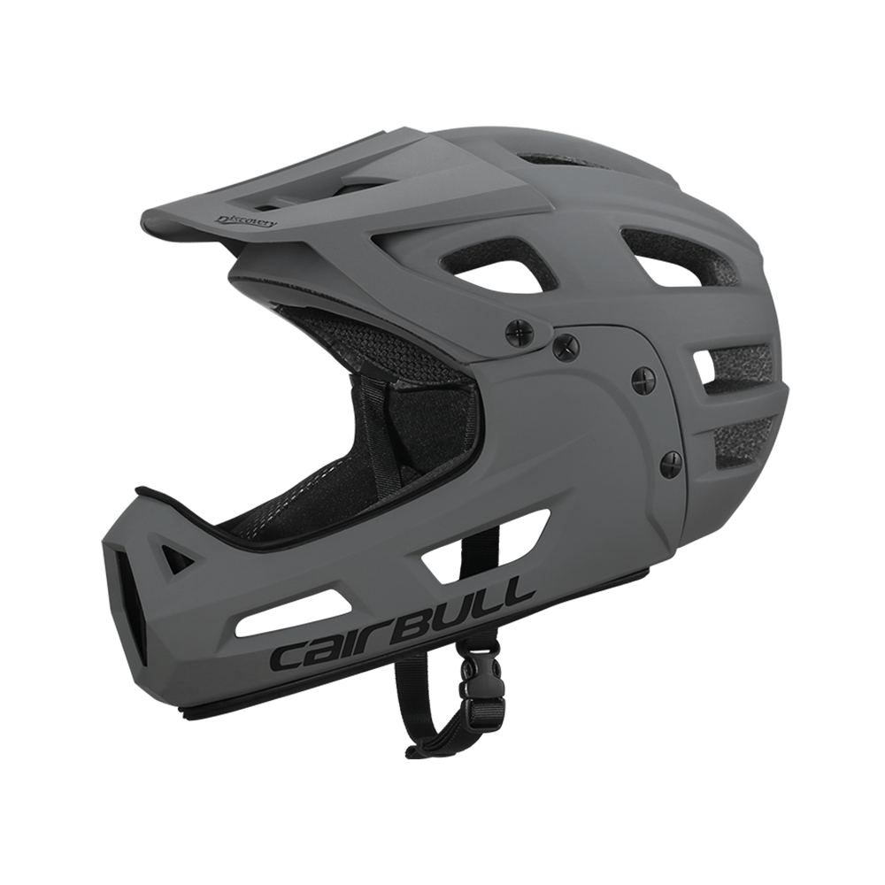 Cairbull Full Face Çene Korumalı Kask GRİ