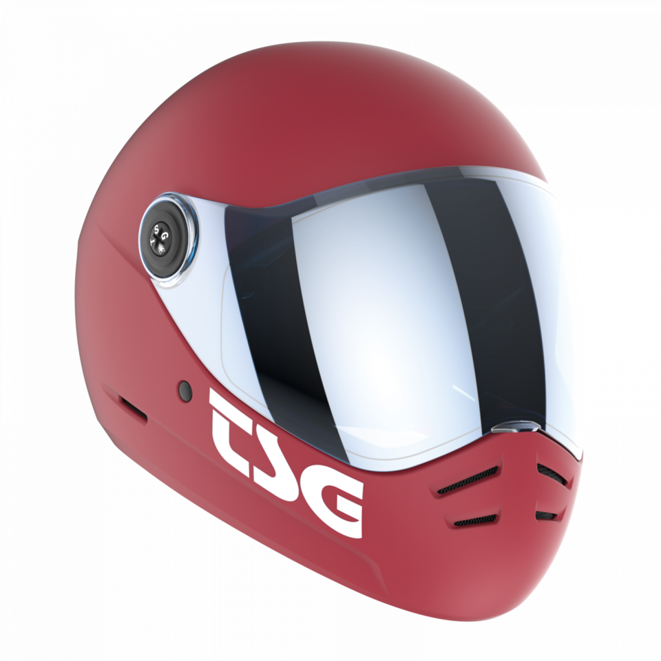 TSG Pass 2.0 Çene Korumalı Kask Satin Gentle Red